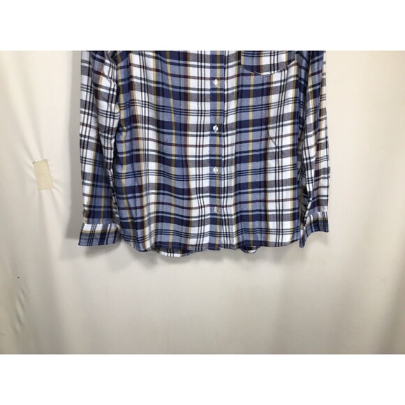 Wrangler  Shirt Women's Size Large Blue Plaid Buttons Western - Picture 2 of 6